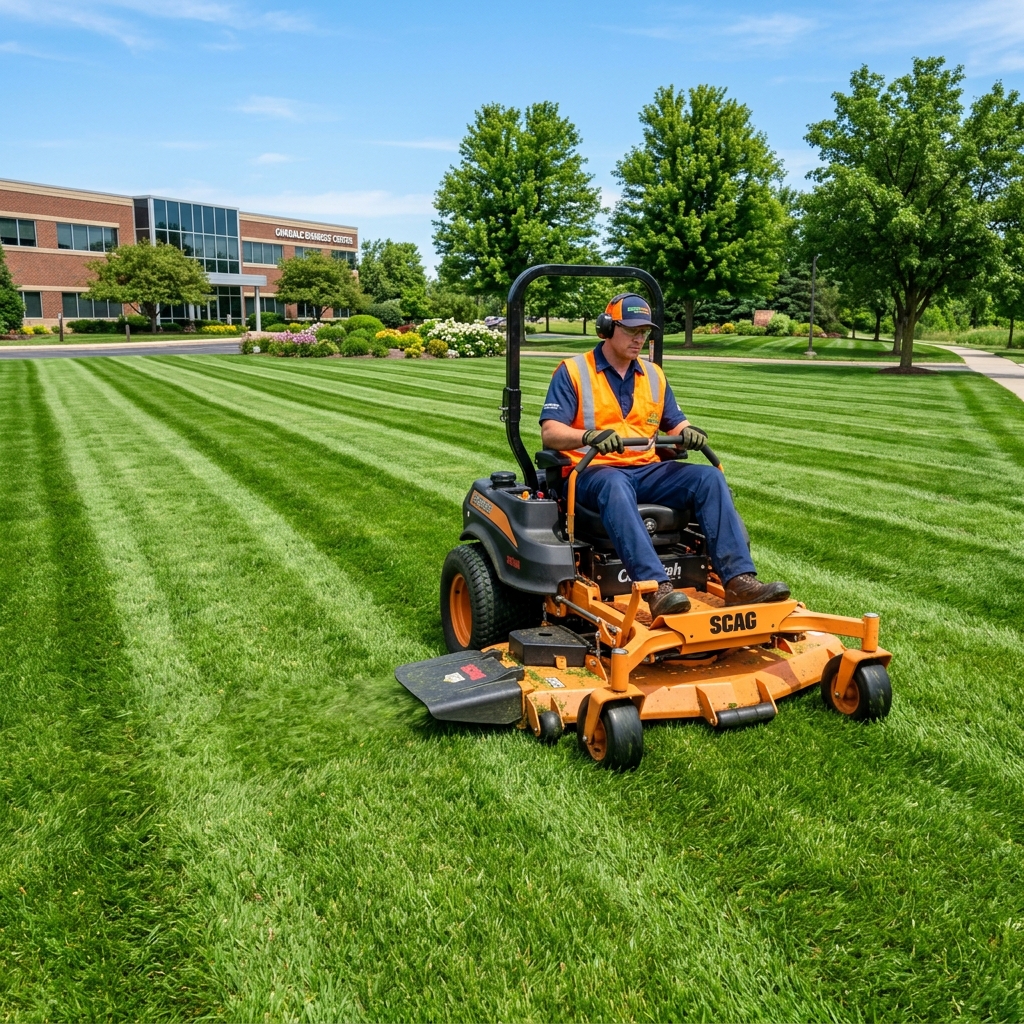 Weekly lawn mowing service
